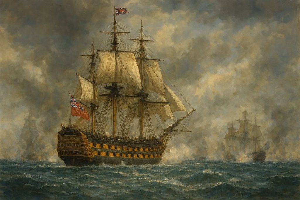 HMS victory at the battle of Trafalgar October 21 1805