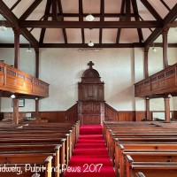 Capel Sul Pulpit Built in 1862 as Rumsey House, by T.W.A. Evans, architect, in Italianate style. In 1924-6 it was converted into a chapel to the design of J Harold Morgan of Carmarthen. The chapel is at first floor level, above the schoolroom. (source Colfein) The last service was held on July 16th 2017.