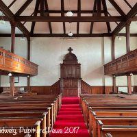 Capel Sul Pulpit Built in 1862 as Rumsey House, by T.W.A. Evans, architect, in Italianate style. In 1924-6 it was converted into a chapel to the design of J Harold Morgan of Carmarthen. The chapel is at first floor level, above the schoolroom. (source Colfein) The last service was held on July 16th 2017.