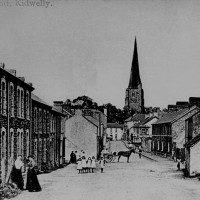 Station Rd, c.1910 Station Rd, Kidwelly c1910 looking towards St Mary's Church