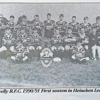 Kidwelly RFC A significant moment in Welsh rugby history! The 1990/91 season marked a pivotal point as the Welsh Rugby Union restructured the game domestically, and for a club like Kidwelly RFC—based in the heart of the Gwendraeth Valley—to be part of the inaugural National League was a major achievement. It signified not only their sporting merit but also the growing prominence of clubs outside the traditional powerhouses.  The team that day... Back Row: Raymond Williams, Neil Phillips, Jeremy Williams, Kevin Howells, Mark Gravell, Dennis Williams, Phil Middleton, Stevie John, Garry Smith,Carwyn Davies, Dai Walters Seated: Wayne John, Haydn Tongu, Charlie Jacob, Peter Williams (Capt.) Stephen Williams, Kim Morgans, H.G.  Rees (Chairman) Sitting: Peter Dvies, Wyn Thomas.
