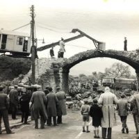 Bridge Demolish Tycoch Bridge, Kidwelly 1962 demolition under way