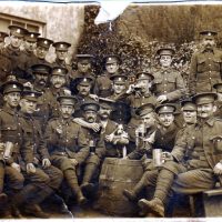 Welsh Regiment World War One soldiers of The Welsh Regiment enjoying som rest andr elaxatoonthis image is part of the Arthur Lewis Collection